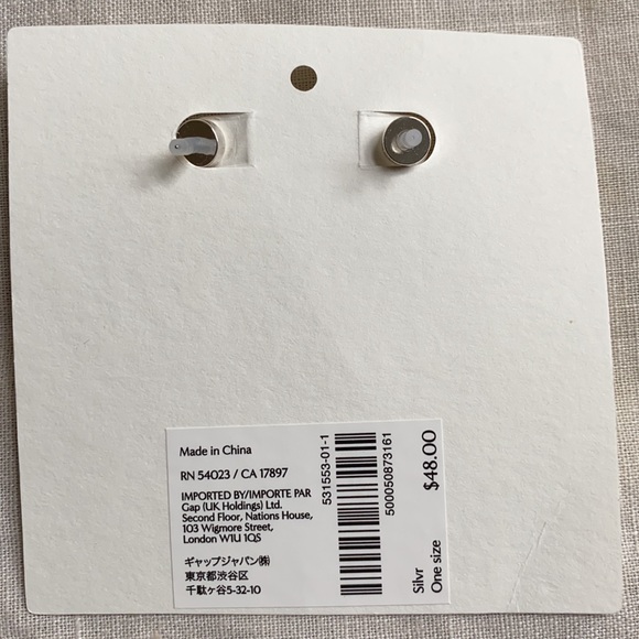 NEW Banana Republic Silver Earrings - Picture 2 of 5